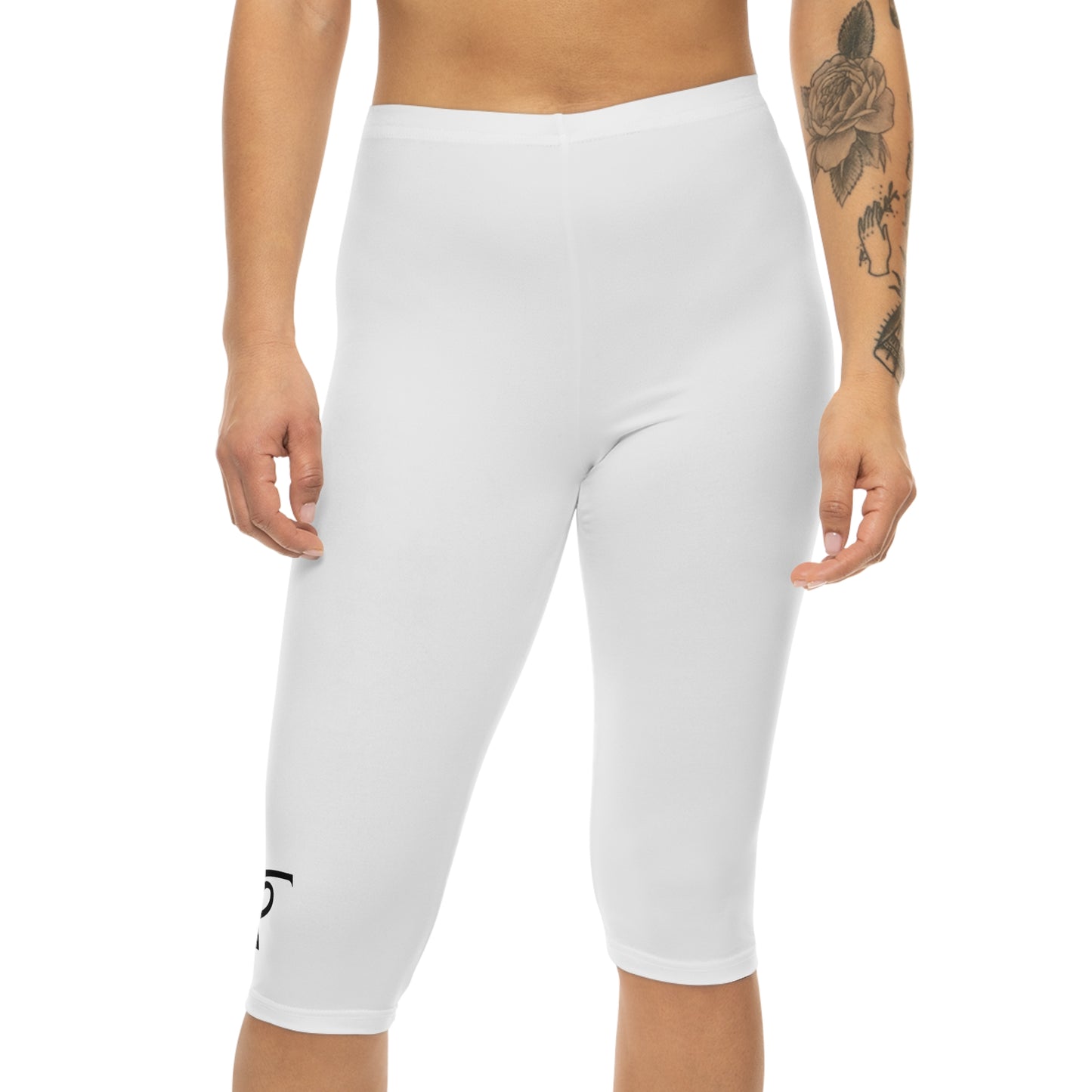White Women’s Capri Leggings