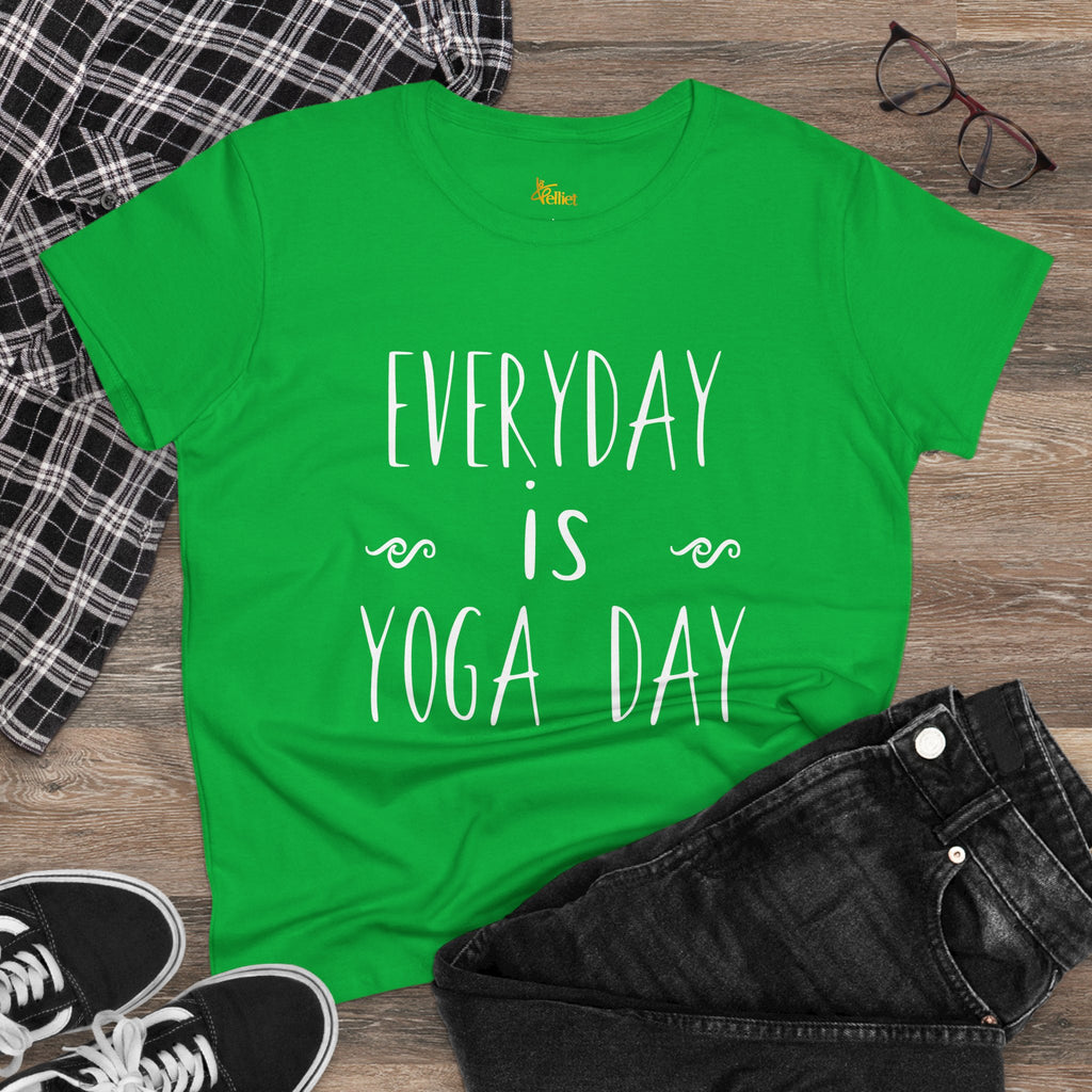 Camiseta de algodón de peso medio para mujer