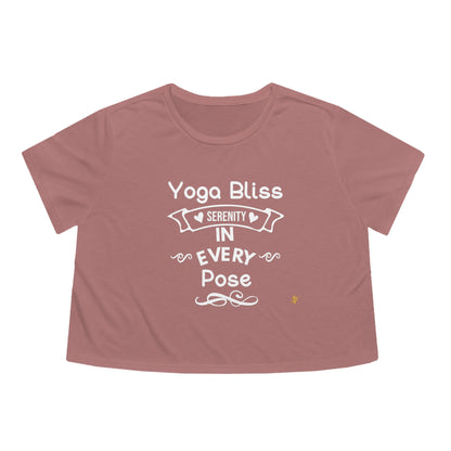 Yoga Bliss Camiseta recortada fluida para mujer