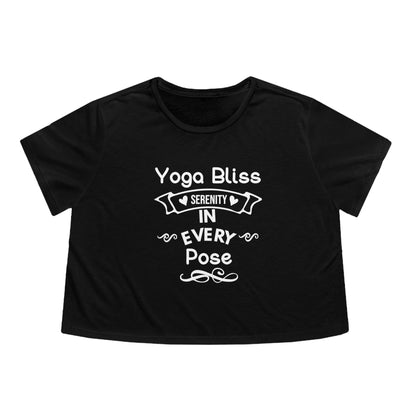 Yoga Bliss Camiseta recortada fluida para mujer