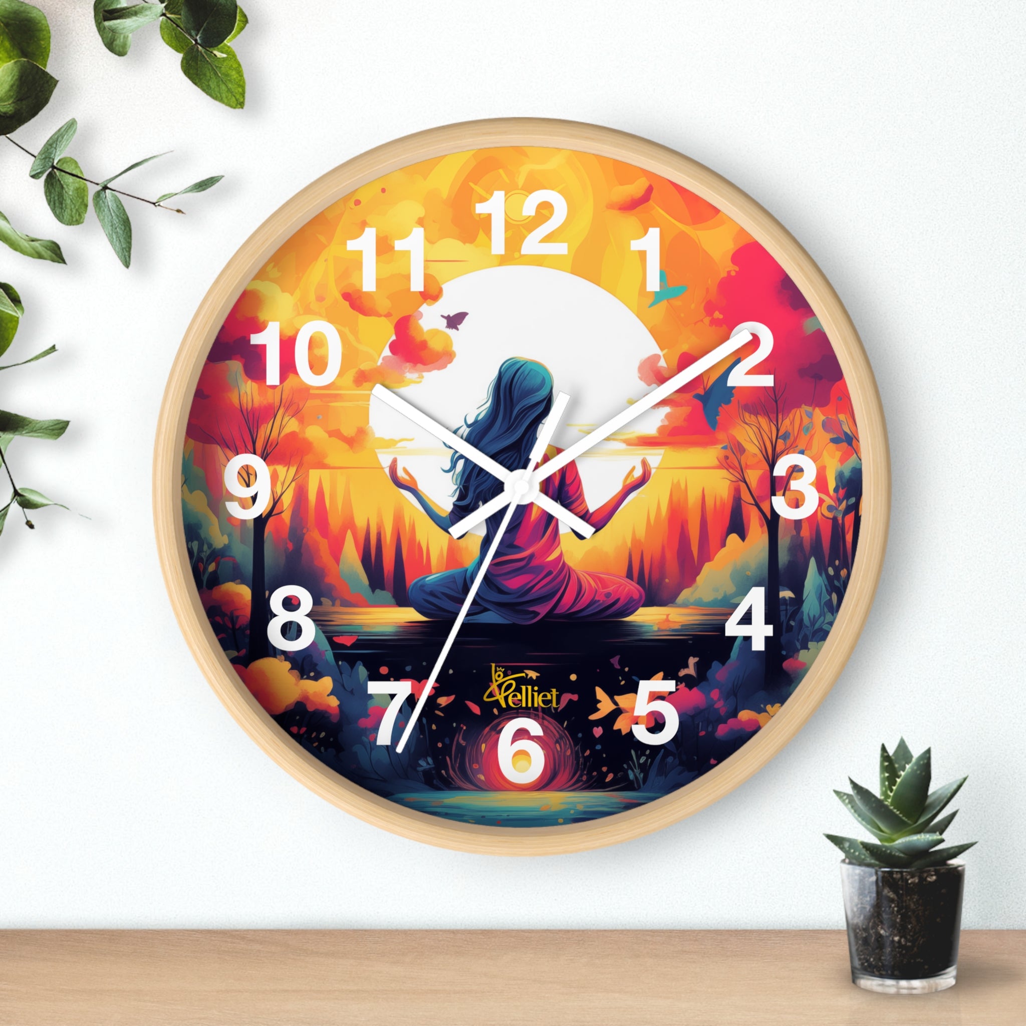 Lotus Wall Clock