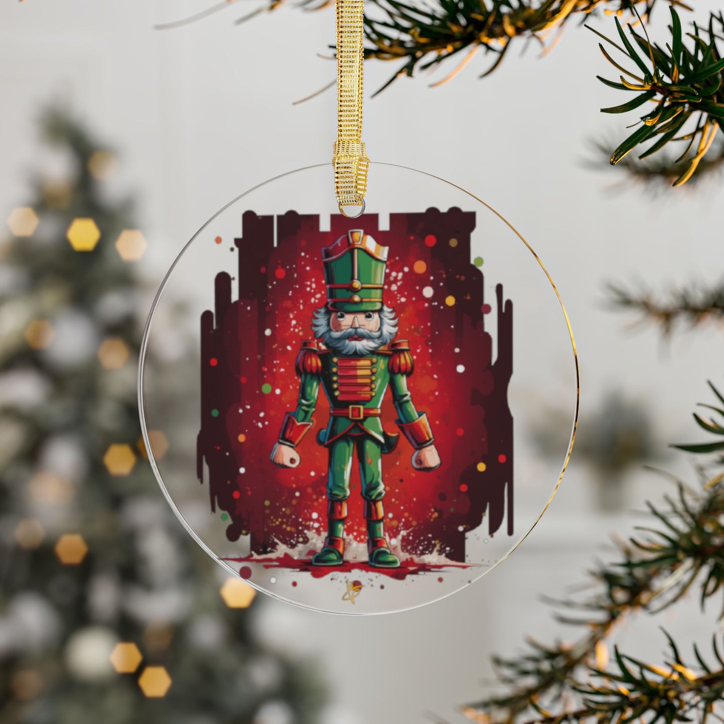 Nutcracker Gray Hair Acrylic Ornament / Bundle