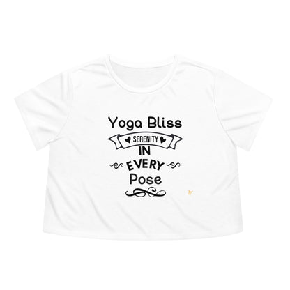 Yoga Bliss Camiseta recortada fluida para mujer