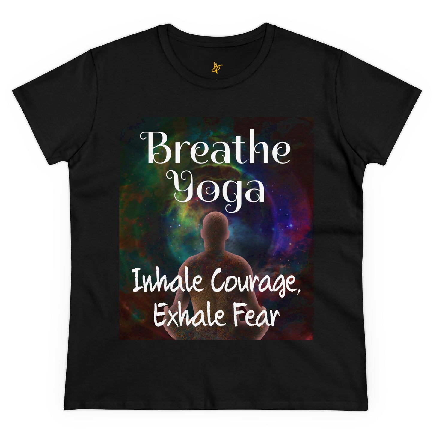 Breath Yoga Camiseta de algodón de peso medio para mujer