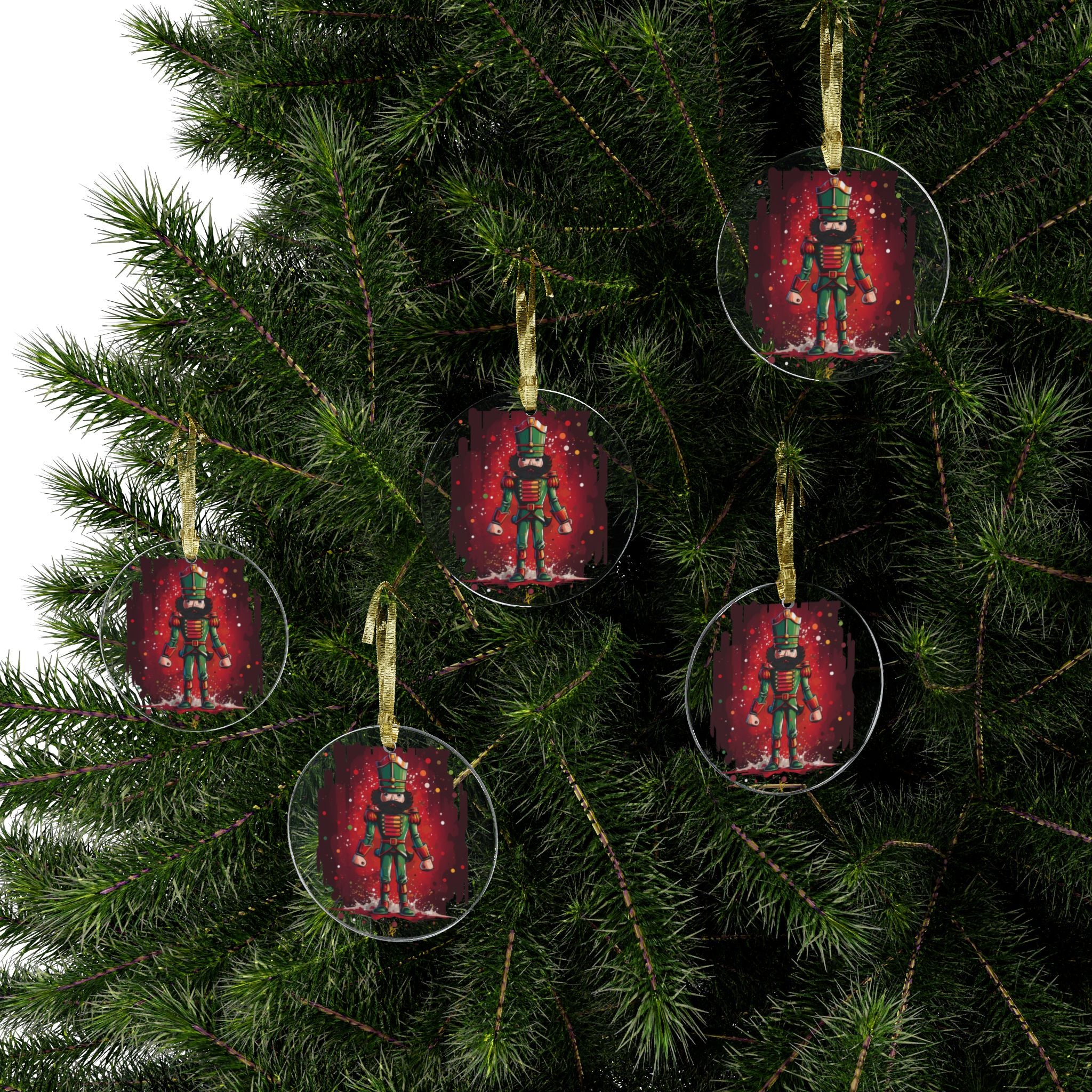 Nutcracker Black Hair Acrylic Ornament / Bundle