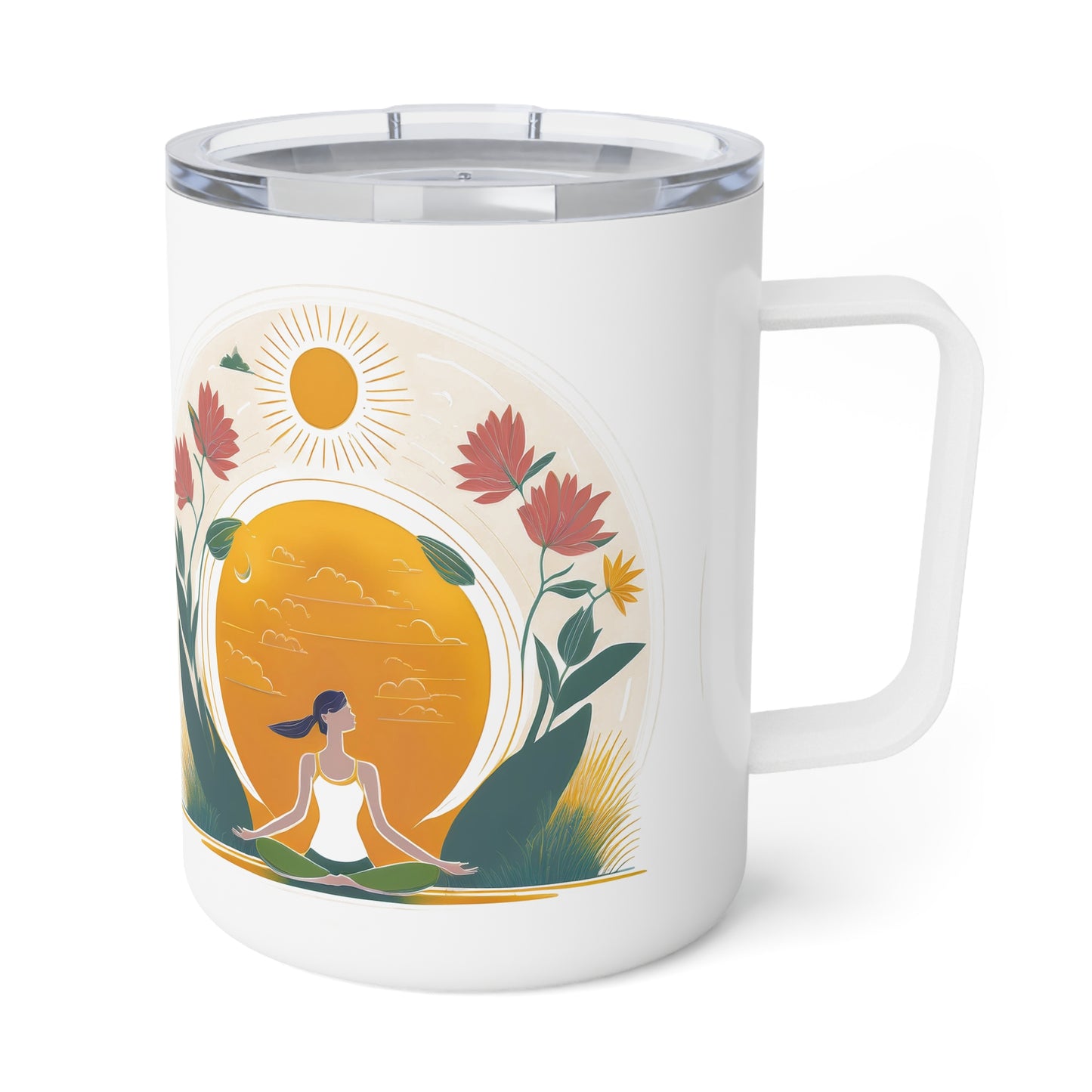 Lotus Insulated Coffee/Tea Mug