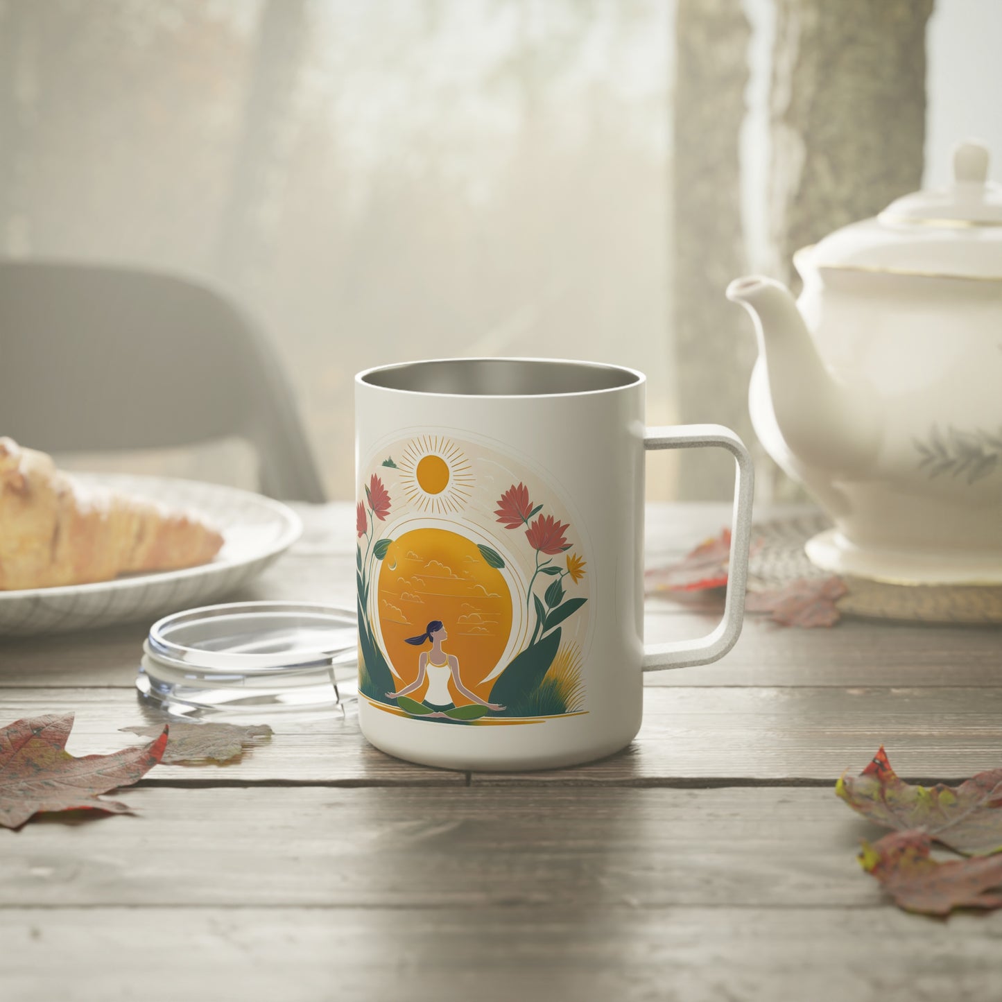 Lotus Insulated Coffee/Tea Mug