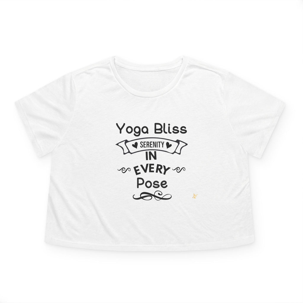 Yoga Bliss Camiseta recortada fluida para mujer