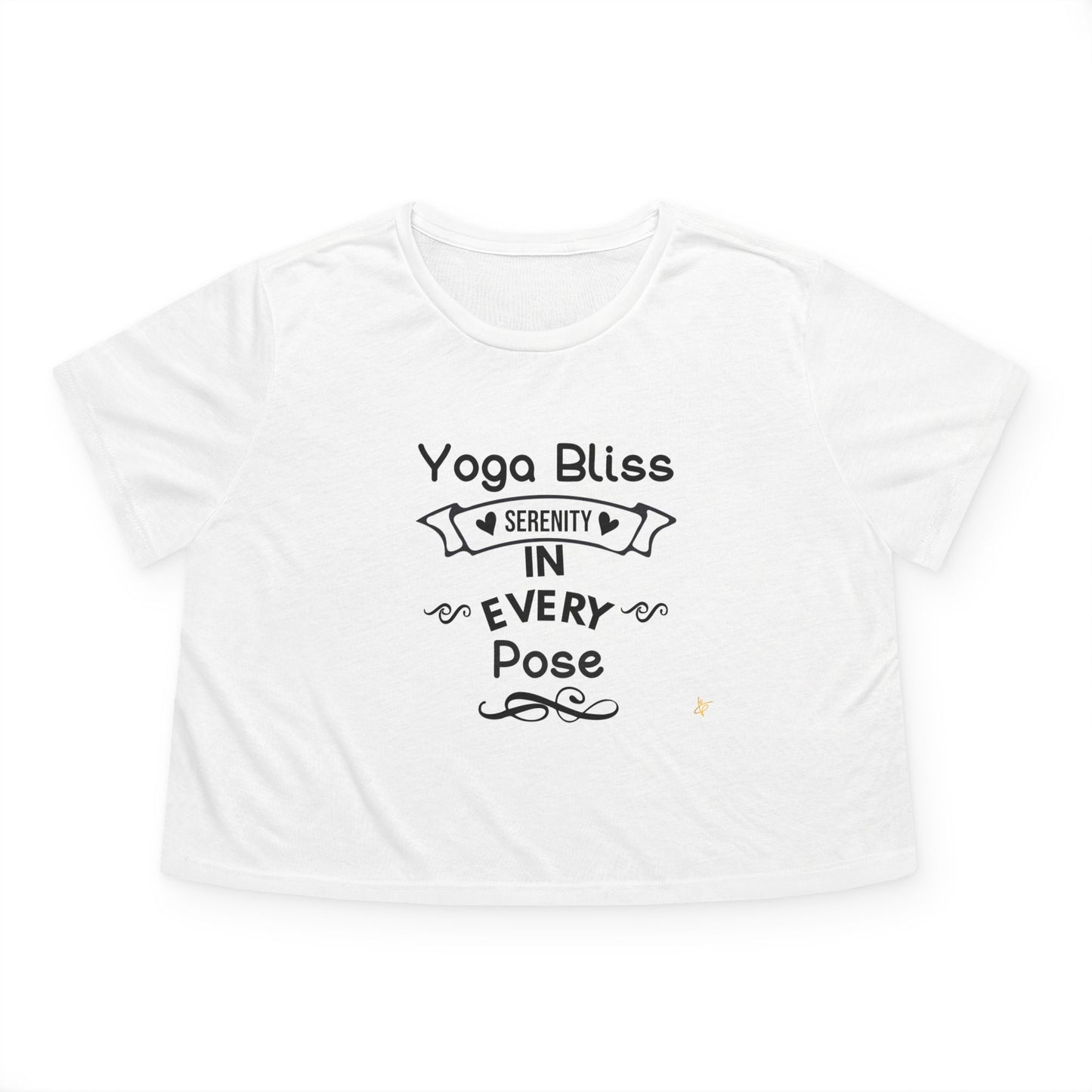 Yoga Bliss Camiseta recortada fluida para mujer