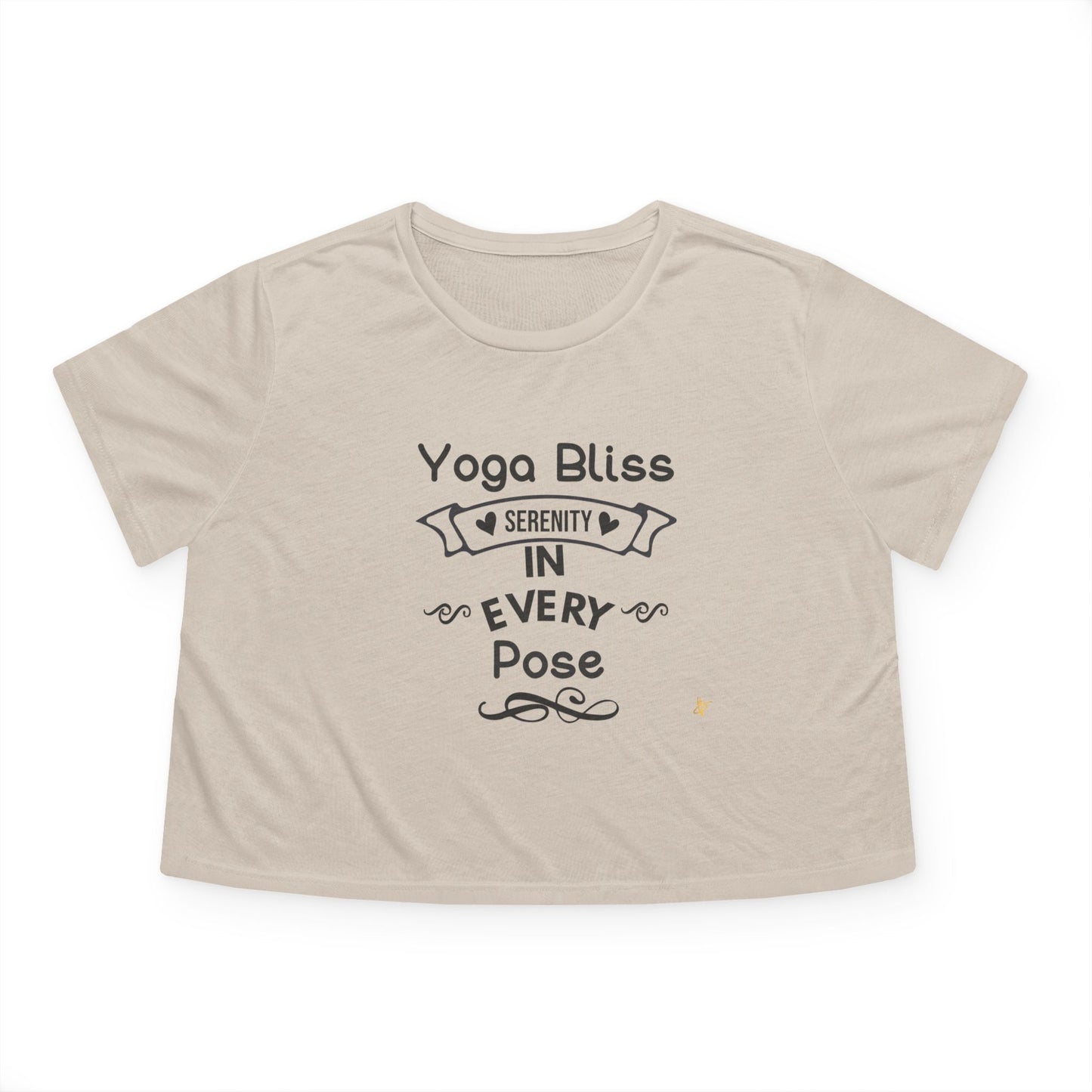 Yoga Bliss Camiseta recortada fluida para mujer