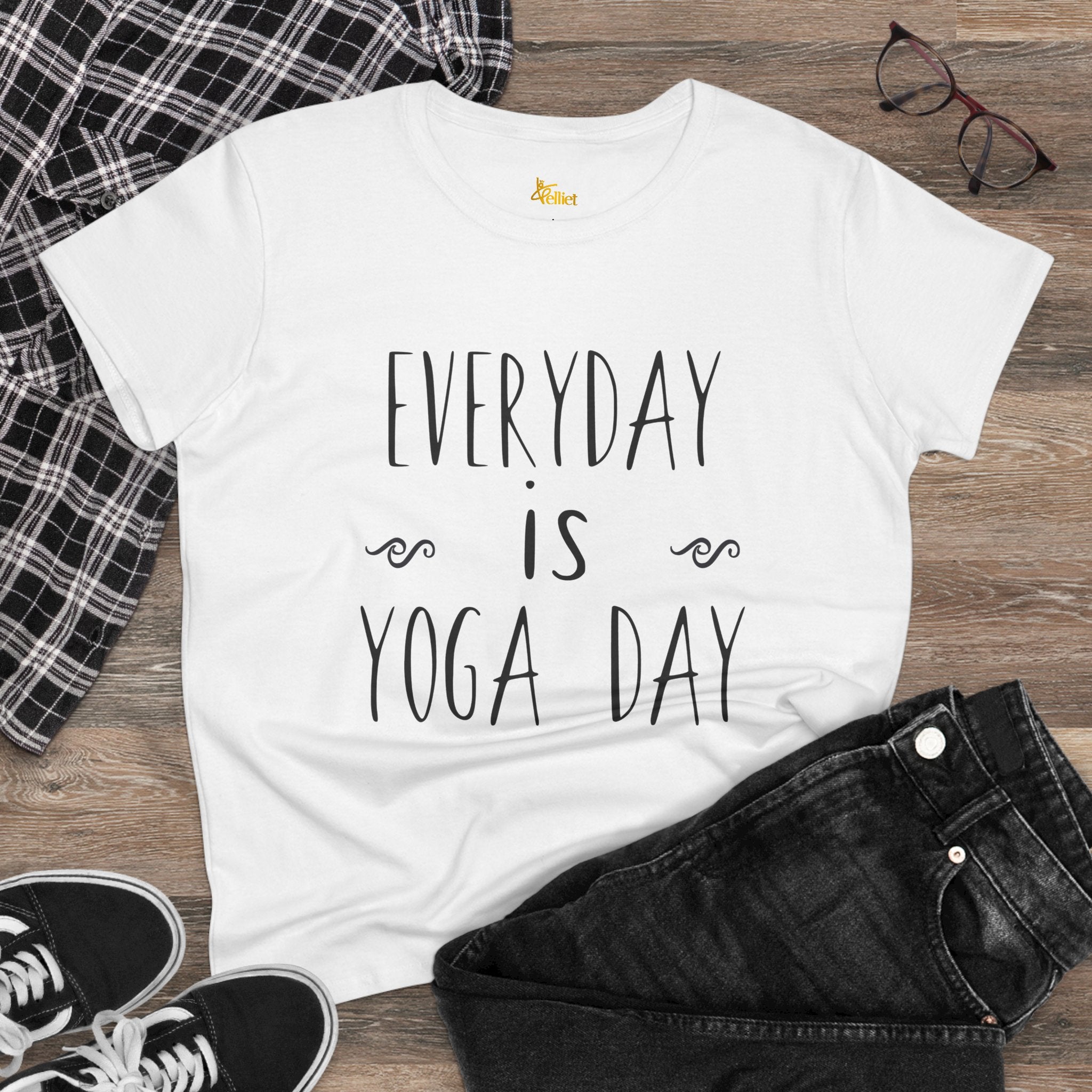 Camiseta de algodón de peso medio para mujer