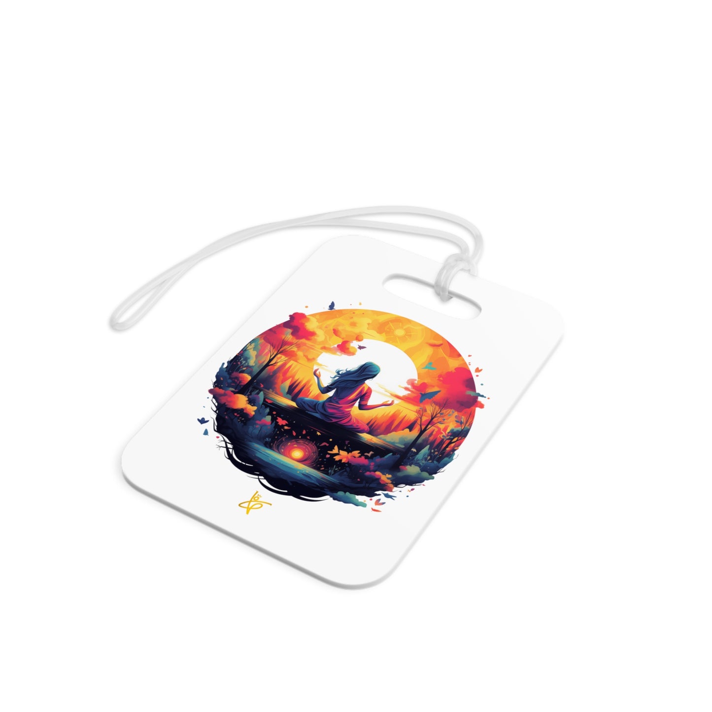 Sunset Lotus Luggage Tags