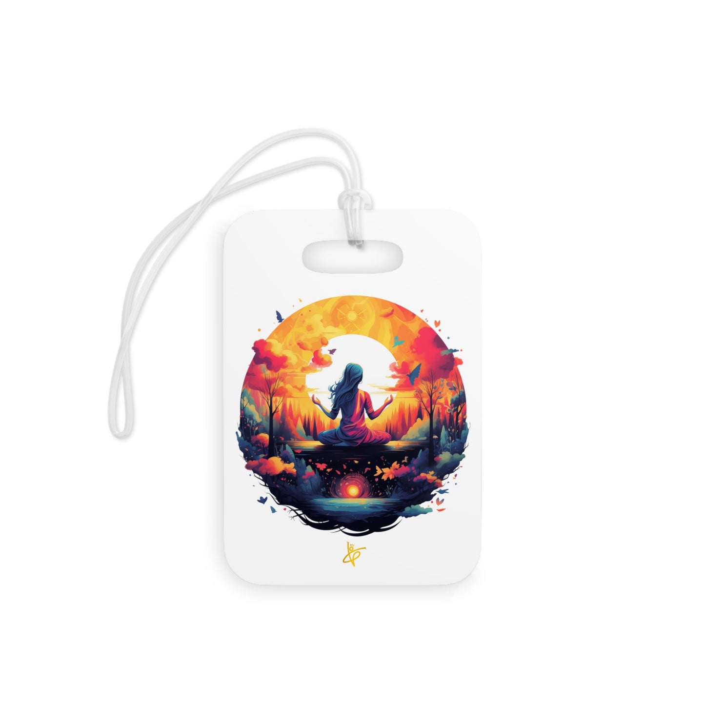 Sunset Lotus Luggage Tags