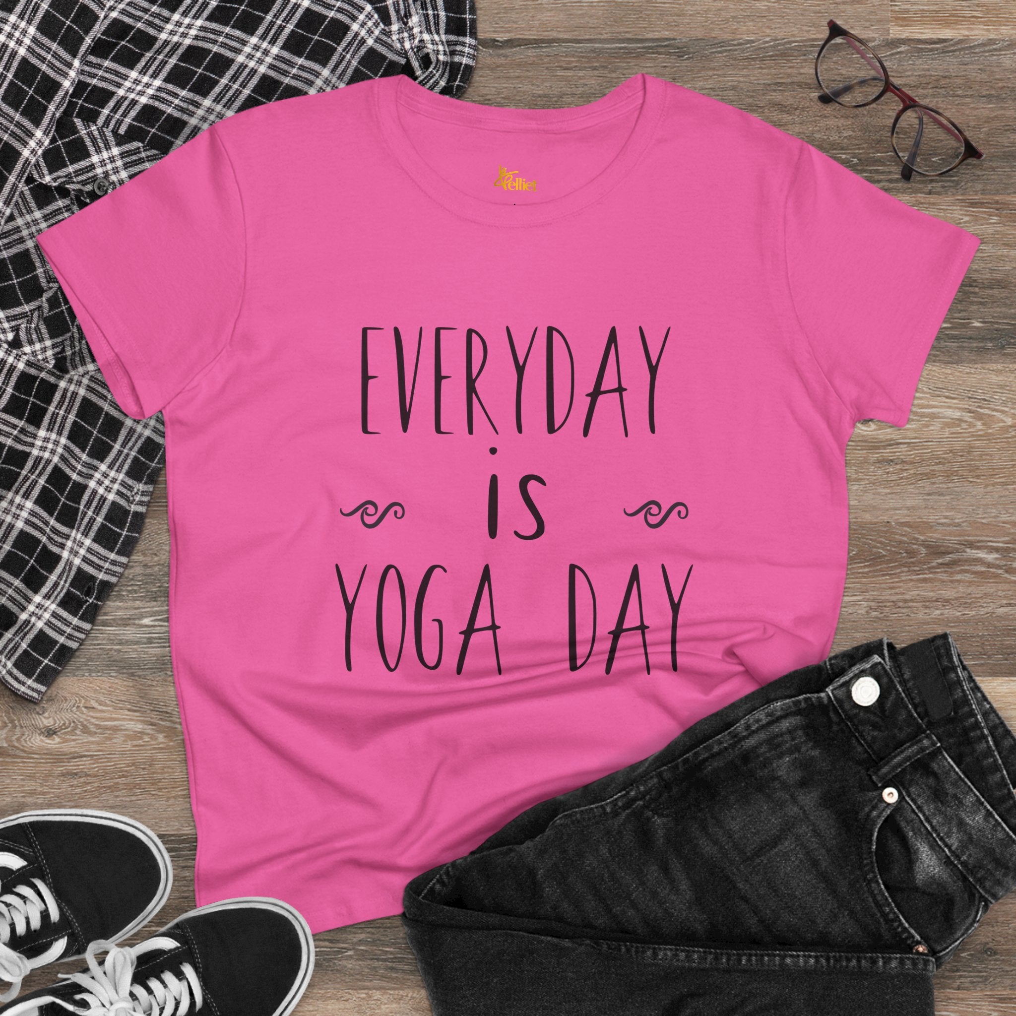 Camiseta de algodón de peso medio para mujer
