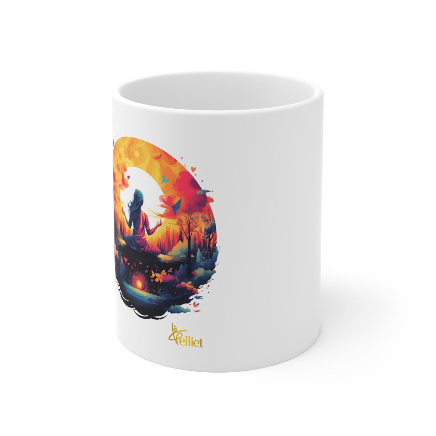 Sunset Lotus Yoga Ceramic Mug