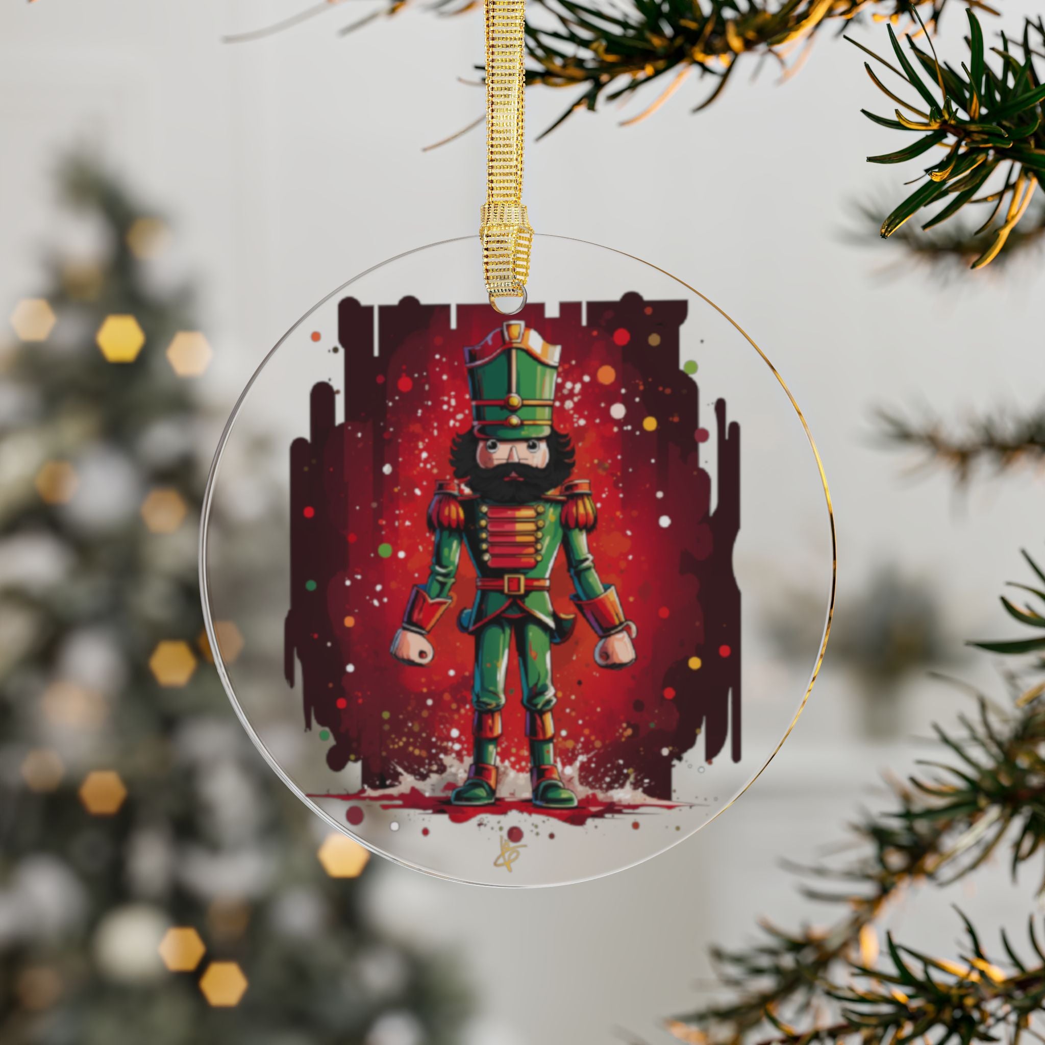 Nutcracker Black Hair Acrylic Ornament / Bundle