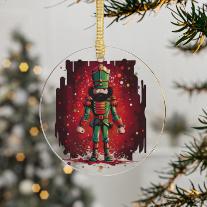 Nutcracker Dark Hair Acrylic Ornament - FREE Shipping!