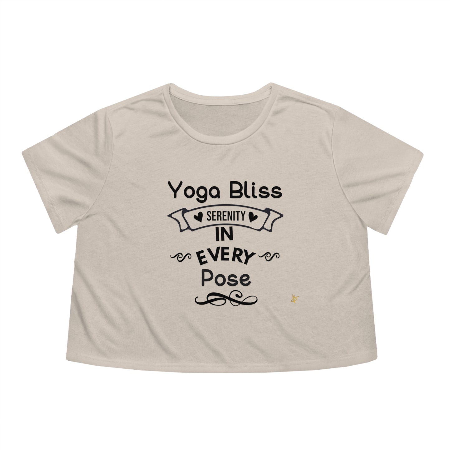 Yoga Bliss Camiseta recortada fluida para mujer