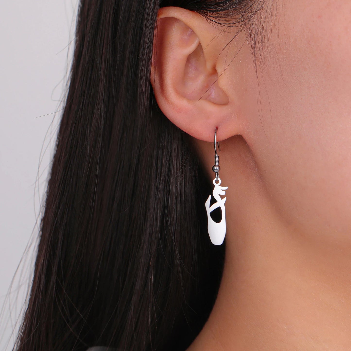 Elegant Ballet Shoe Earrings