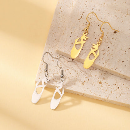 Elegant Ballet Shoe Earrings