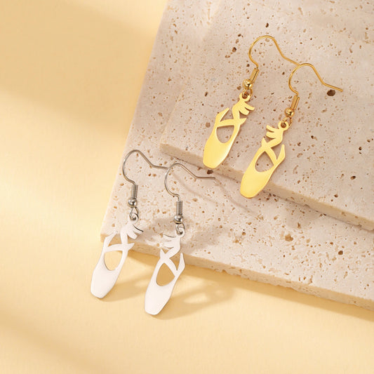 Elegant Ballet Shoe Earrings