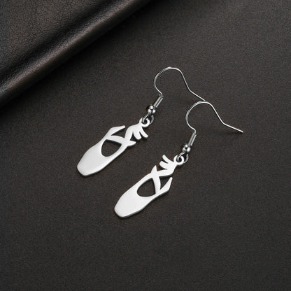 Elegant Ballet Shoe Earrings