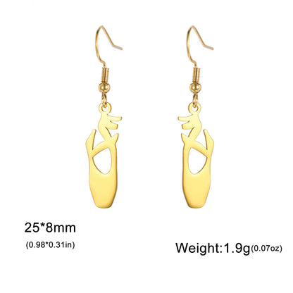 Elegant Ballet Shoe Earrings