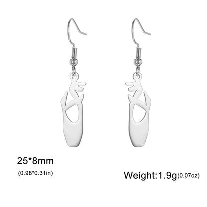 Elegant Ballet Shoe Earrings